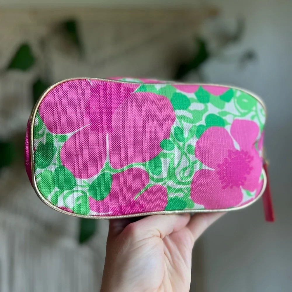 Lilly Pulitzer x Estée Lauder Pink Makeup Bag Cosmetic Travel Pouch Toiletry